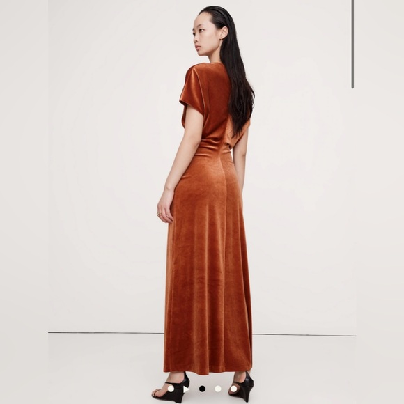 Banana Republic BIAS-CUT VELVET MAXI DRESS - Picture 4 of 5